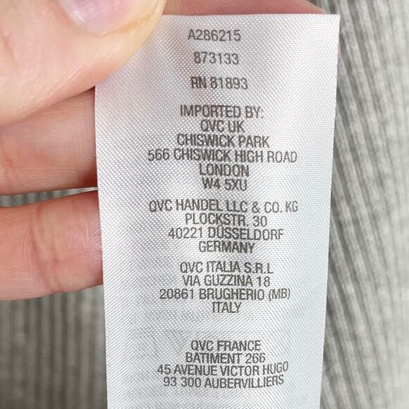 H by Halston Womens Cardigan Sweater Size S Gray Handkerchief Duster Long Sleeve - Picture 9 of 9